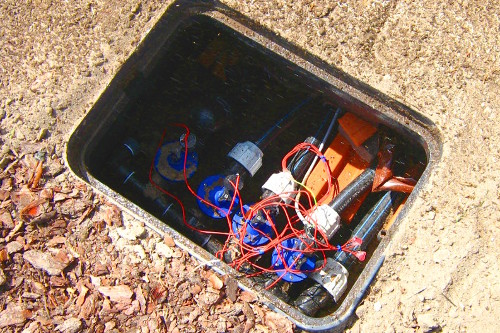studzienka z elektrozaworami
